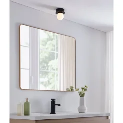 Eglo MOSIANO Wand-/plafondlamp staal zwart / glas opaal-mat wit H: 115 mm | Ø 110 mm