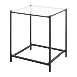 Eglo NARANJO Bijzettafel staal zwart / Glas helder H: 555 mm