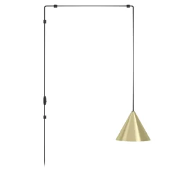 Eglo NARICES hanglamp staal geelkoper-geborsteld, zwart H: 1420 mm