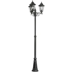 Eglo NAVEDO Staande lampen aluminium zwart, zilver-patina / Glas helder H: 2200 mm | Ø 560 mm