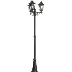 Eglo NAVEDO Staande lampen aluminium zwart, zilver-patina / Glas helder H: 2200 mm | Ø 560 mm