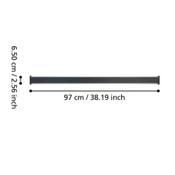Eglo NEVIANO Wandlamp staal, kunststof zwart / Kunststof wit H: 65 mm