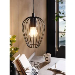 Eglo NEWTOWN hanglamp staal zwart H: 1100 mm | Ø 160 mm