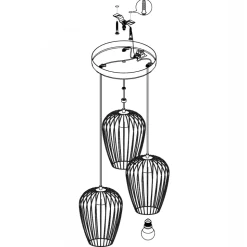 Eglo NEWTOWN hanglamp staal zwart H: 1300 mm | Ø 380 mm