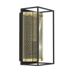 Eglo NOHALES Wandlamp staal zwart, geelkoper H: 320 mm