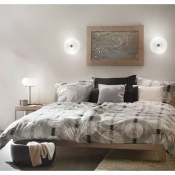 Eglo OPTICA Wand-/plafondlamp staal nikkel-mat / glas opaal-mat wit H: 210 mm | Ø 375 mm