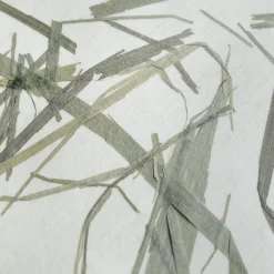 Eglo OXPARK Tafellampen staal zwart / textiel met bamboebladeren wit, groen H: 415 mm | Ø 220 mm