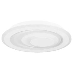 Eglo PALAGIANO 1 Plafondarmaturen staal wit / kunststof, staal satijn, wit H: 50 mm | Ø 300 mm