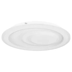 Eglo PALAGIANO 1 Plafondarmaturen staal wit / kunststof, staal satijn, wit H: 50 mm | Ø 380 mm