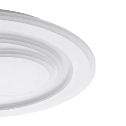 Eglo PALAGIANO 1 Plafondarmaturen staal wit / kunststof, staal satijn, wit H: 50 mm | Ø 480 mm