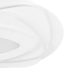 Eglo PALAGIANO Plafondarmaturen staal wit / kunststof, staal satijn, wit H: 55 mm | Ø 300 mm