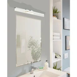 Eglo PALMITAL Wandlamp aluminium, staal chroom / Kunststof helder H: 80 mm