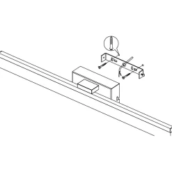 Eglo PALMITAL Wandlamp aluminium, staal chroom / Kunststof helder H: 80 mm