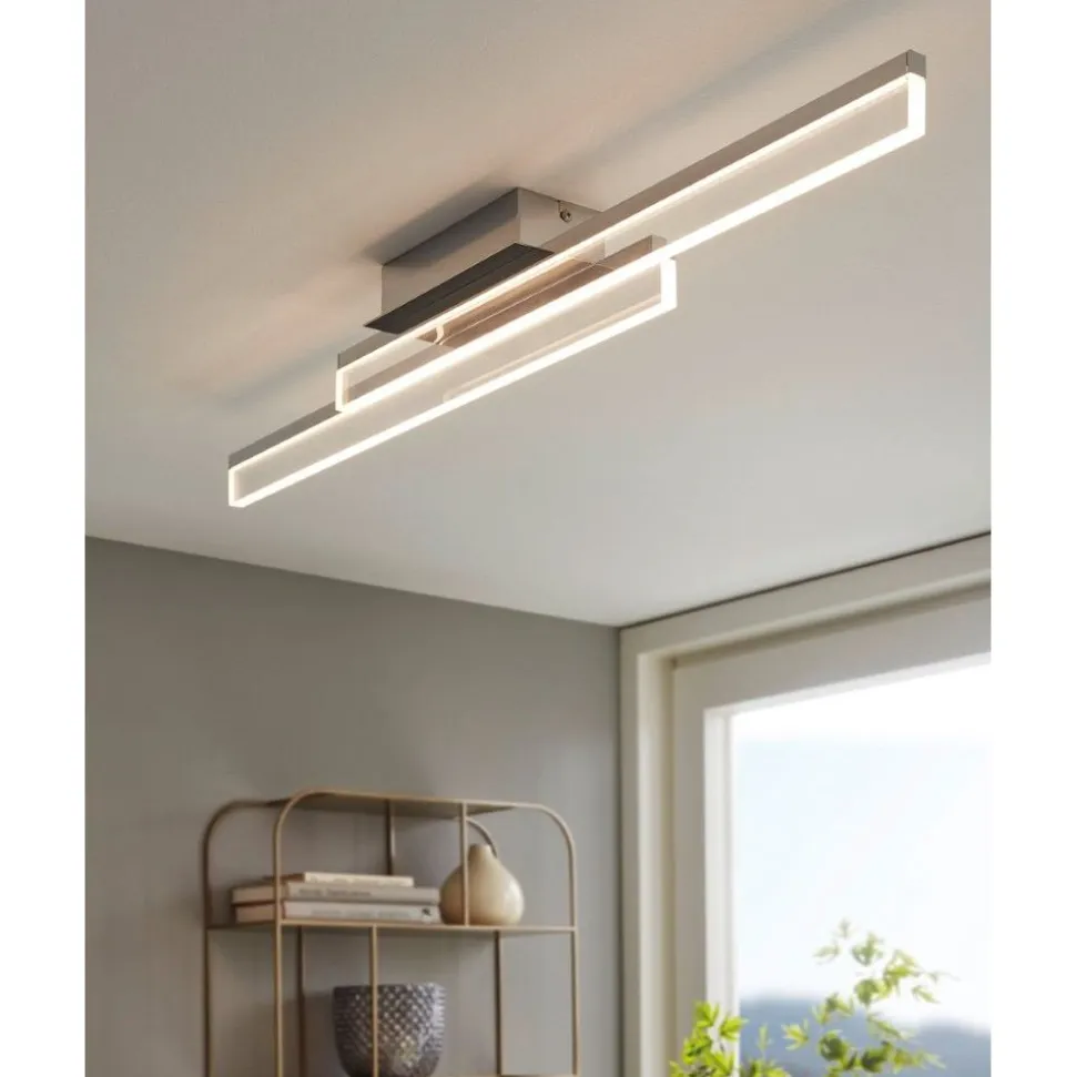 Eglo PALMITAL Wand-/plafondlamp aluminium, staal chroom / Kunststof helder H: 90 mm