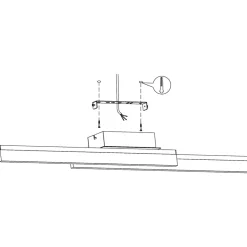 Eglo PALMITAL Wand-/plafondlamp aluminium, staal chroom / Kunststof helder H: 90 mm