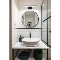 Eglo PANDELLA 1 Spiegelarmaturen aluminium, kunststof zwart / Kunststof wit H: 40 mm