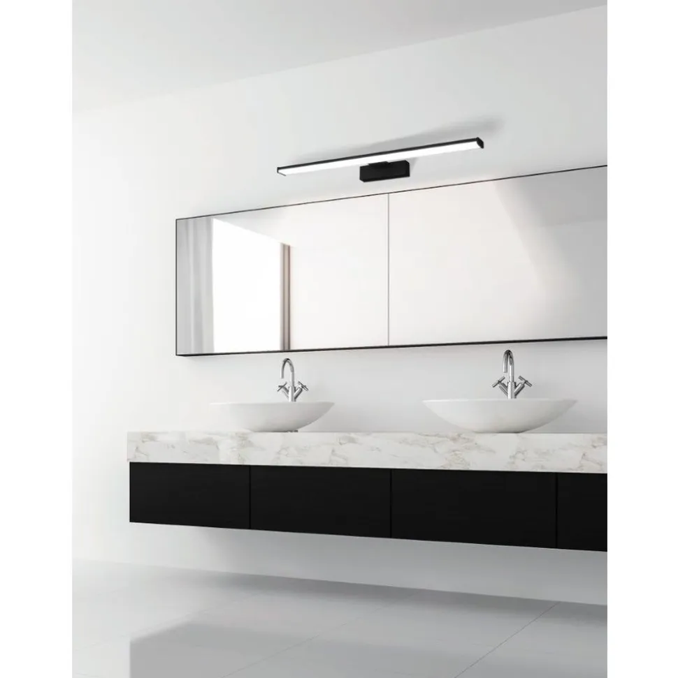 Eglo PANDELLA 1 Spiegelarmaturen aluminium, kunststof zwart / Kunststof wit H: 40 mm