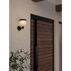 Eglo PANTETE zonne-energiearmatuur Kunststof zwart / Kunststof wit H: 210 mm | Ø 175 mm