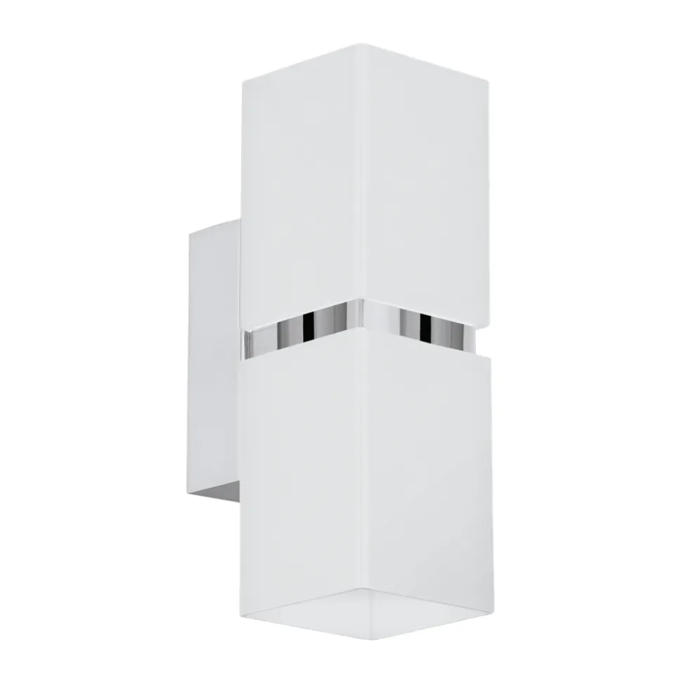 Eglo PASSA Wandlamp staal chroom, wit H: 170 mm