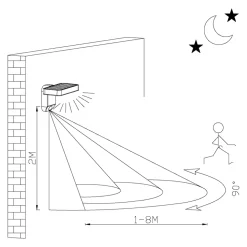 Eglo PASTION Wandlamp Kunststof zwart H: 120 mm