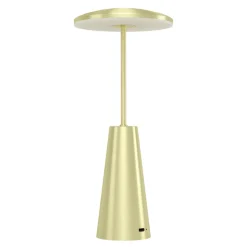 Eglo PICCOLA Tafellampen staal geelkoper-geborsteld / Kunststof wit H: 280 mm | Ø 130 mm