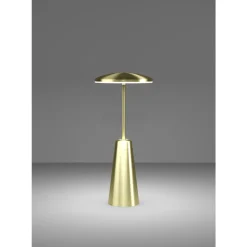 Eglo PICCOLA Tafellampen staal geelkoper-geborsteld / Kunststof wit H: 280 mm | Ø 130 mm