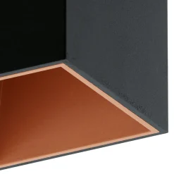 Eglo POLASSO Plafondarmaturen aluminium, kunststof zwart, koper H: 120 mm