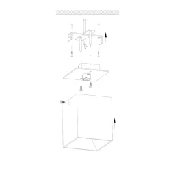 Eglo POLASSO Plafondarmaturen aluminium, kunststof wit, zilver H: 120 mm