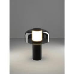 Eglo PONENTE Tafellampen staal zwart / Kunststof zwart-transparant H: 200 mm | Ø 160 mm