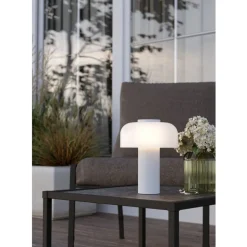 Eglo PONENTE Tafellampen staal wit / Kunststof wit H: 200 mm | Ø 160 mm