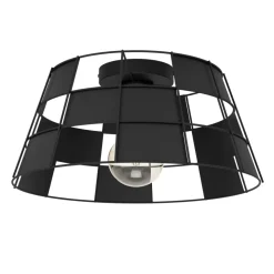 Eglo PONTEFRACT Plafondarmaturen staal zwart H: 205 mm | Ø 420 mm