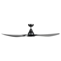 Eglo PORTSEA Ventilator met licht ABS zwart-mat / acryl melkkleurig H: 295 mm | Ø 1320 mm