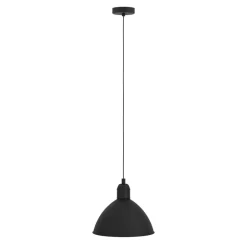 Eglo PRIDDY hanglamp staal zwart, wit H: 1100 mm | Ø 305 mm