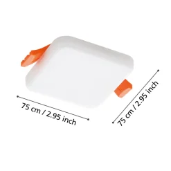 Eglo RAPITA inbouwarmatuur aluminium wit / Kunststof wit H: 20 mm