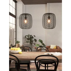 Eglo RINROE hanglamp staal zwart H: 1100 mm