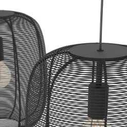 Eglo RINROE hanglamp staal zwart H: 1100 mm