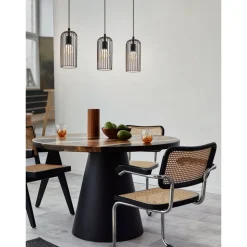 Eglo ROCCAMENA hanglamp staal zwart, koper H: 1100 mm