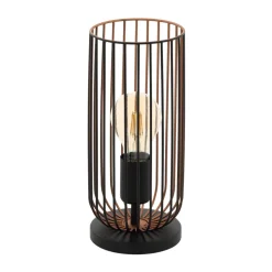 Eglo ROCCAMENA Tafellampen staal zwart, koper H: 310 mm | Ø 130 mm