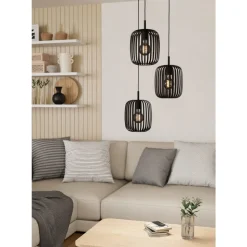 Eglo ROMAZZINA hanglamp staal zwart H: 1100 mm | Ø 460 mm