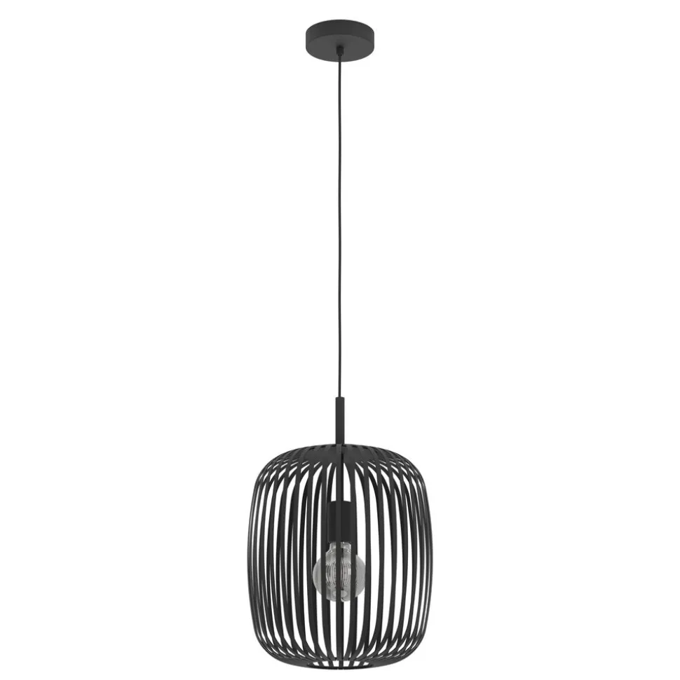 Eglo ROMAZZINA hanglamp staal zwart H: 1100 mm | Ø 325 mm