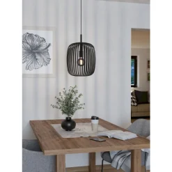 Eglo ROMAZZINA hanglamp staal zwart H: 1100 mm | Ø 325 mm