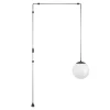 Eglo RONDO 3 hanglamp staal, kunststof zwart / glas opaal-mat wit H: 1420 mm