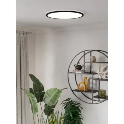 Eglo ROVITO-R Plafondarmaturen Kunststof zwart / Kunststof wit H: 32 mm | Ø 500 mm