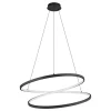 Eglo RUOTALE hanglamp aluminium, staal zwart / Kunststof wit H: 1500 mm | Ø 700 mm