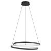Eglo RUOTALE hanglamp aluminium, staal zwart / Kunststof wit H: 1500 mm | Ø 550 mm