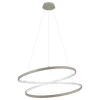 Eglo RUOTALE hanglamp aluminium, staal zandkleuren / Kunststof wit H: 1500 mm | Ø 700 mm
