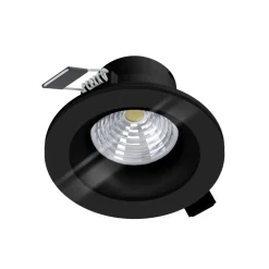 Eglo SALABATE inbouwarmatuur aluminium zwart / Glas helder Ø 88 mm