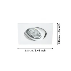 Eglo SALICETO inbouwarmatuur aluminium wit H: 42 mm