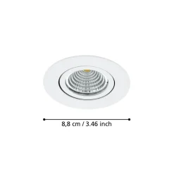 Eglo SALICETO inbouwarmatuur aluminium wit H: 42 mm | Ø 88 mm