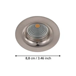 Eglo SALICETO inbouwarmatuur aluminium nikkel-mat H: 42 mm | Ø 88 mm